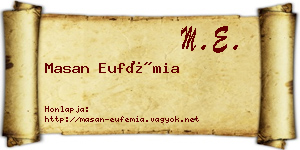 Masan Eufémia névjegykártya